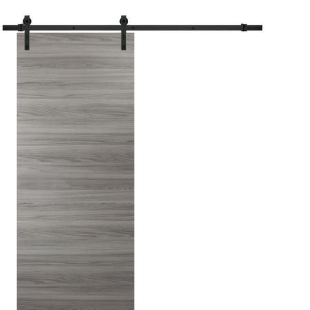 SARTODOORS Barn Interior Door, 36" x 80", Gray PLANUM10BD-GANP-36